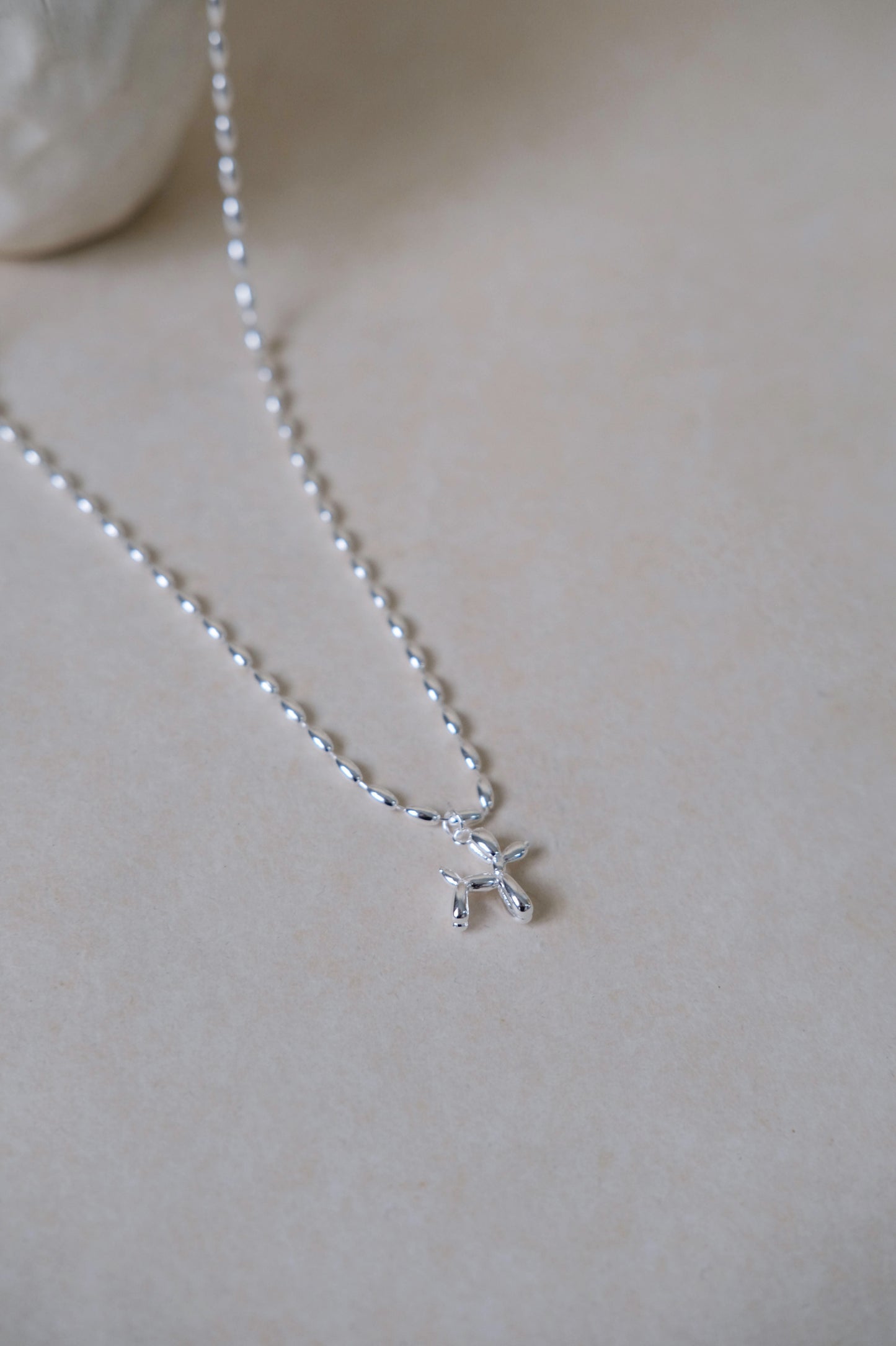 Charming Poodle Silver Pendant Necklace