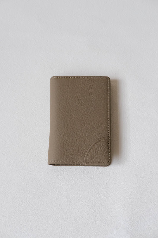 Genuine Leather Multifunctional Card Holder In Elephant Grey