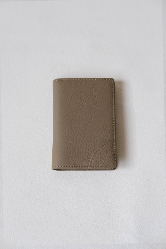 Genuine Leather Multifunctional Card Holder In Elephant Grey