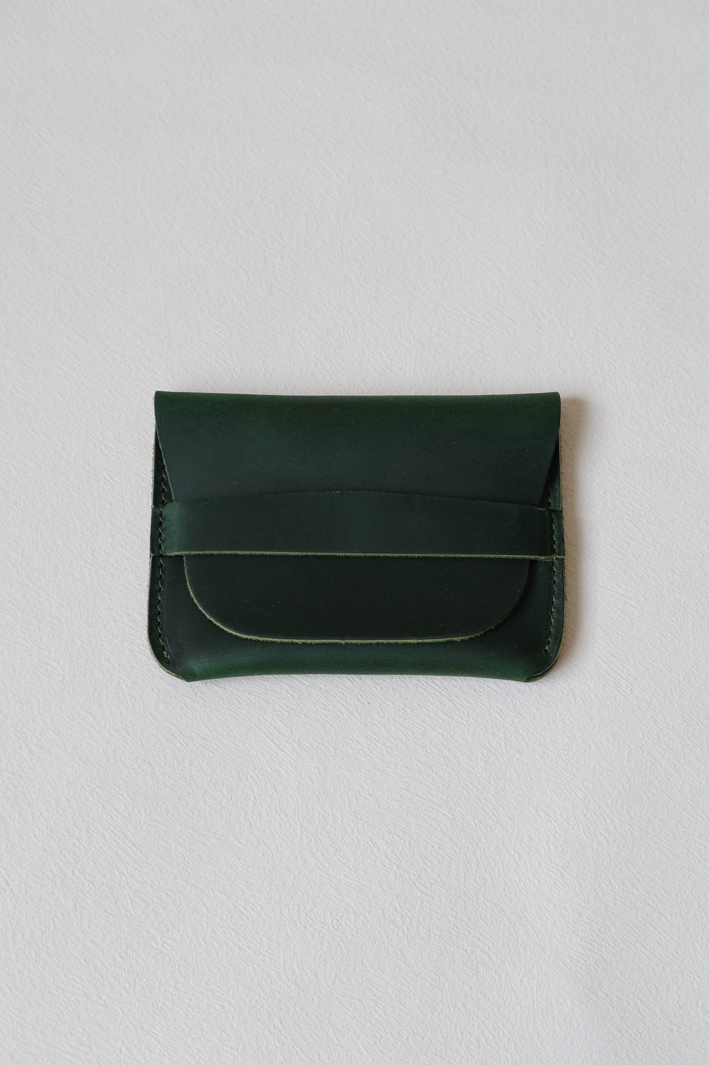 Handmade Genuine Leather Wallet In Dark Green