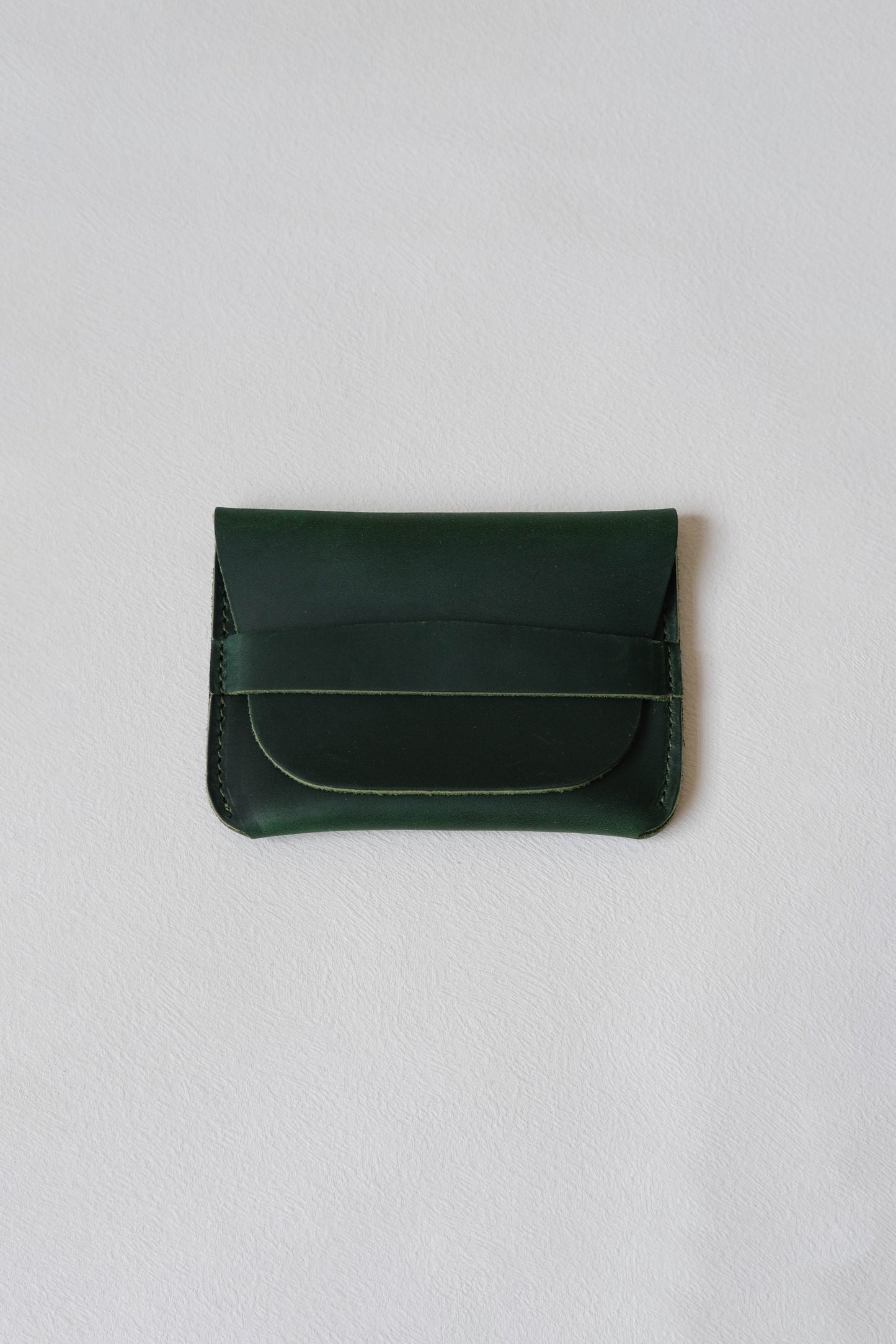 Handmade Genuine Leather Wallet In Dark Green