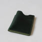Handmade Cowhide Card Clip In Dark Green
