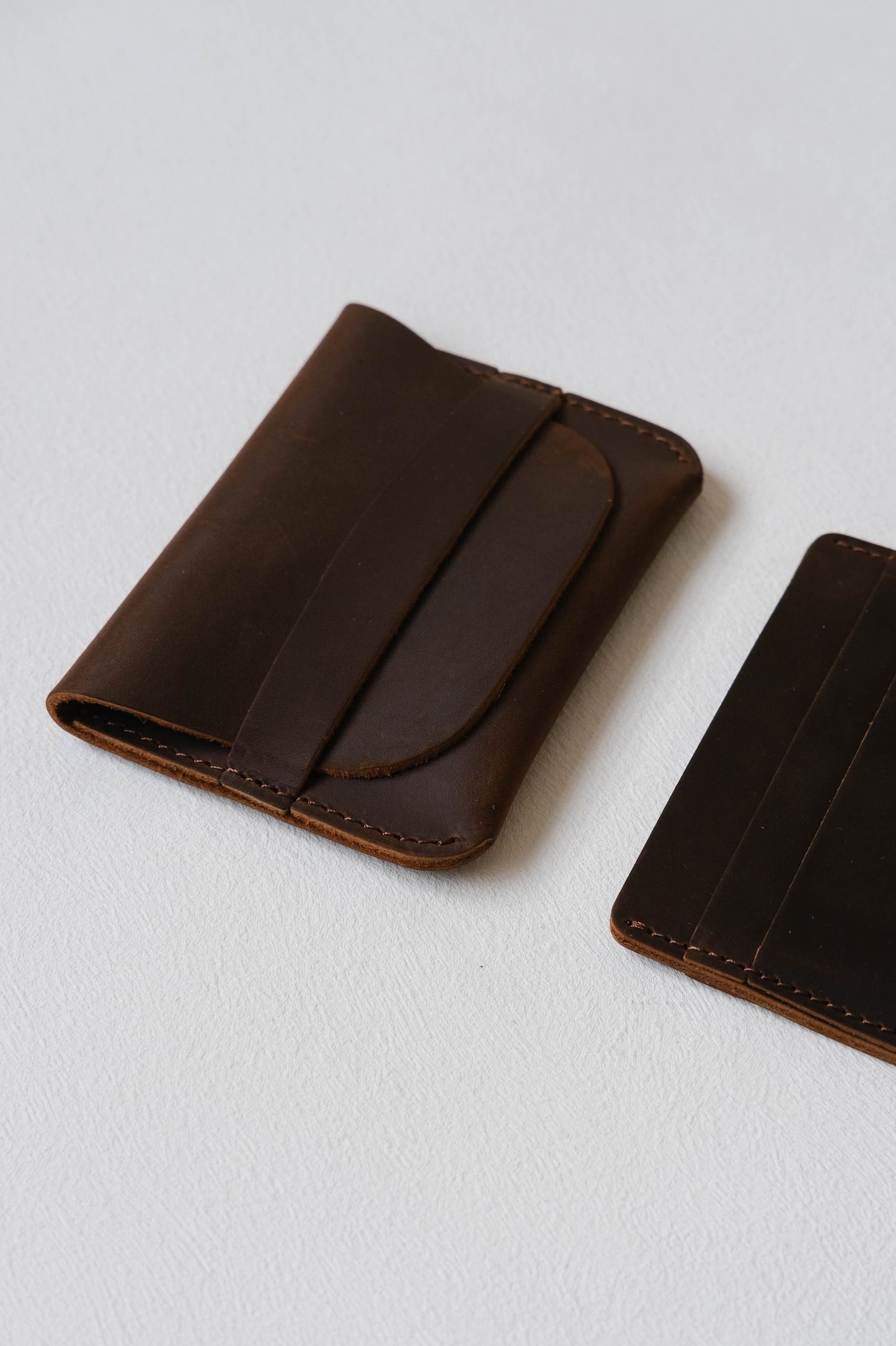 Handmade Genuine Leather Wallet In Coffee