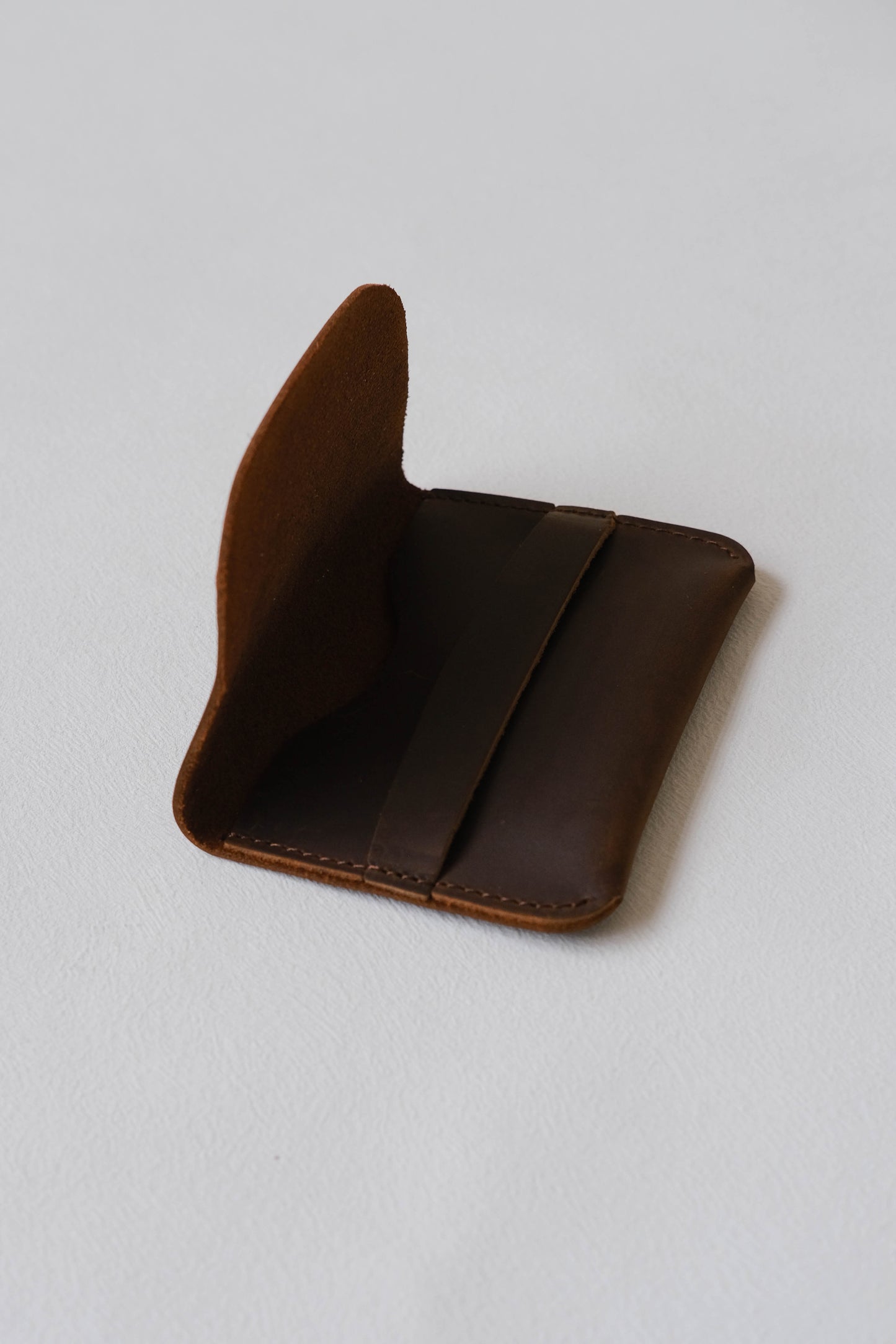 Handmade Genuine Leather Wallet In Coffee