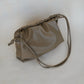 Drawstring Pleated Large Capacity Shoulder Bag in Mud Color