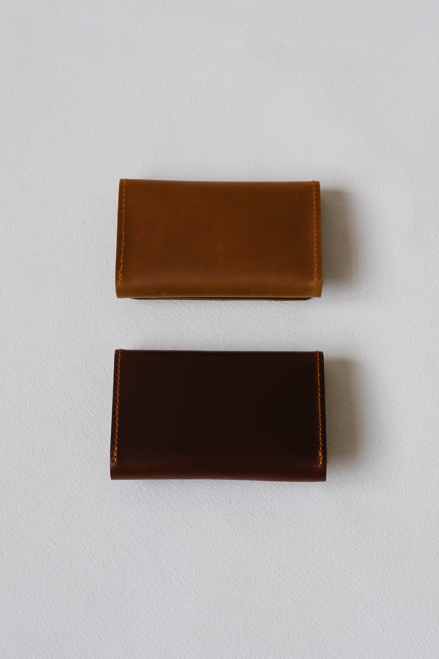 French Handmade Minimalist Wallet In Coffee