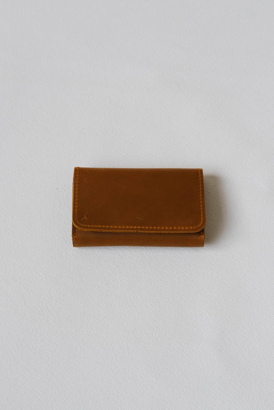 French Handmade Minimalist Wallet In Brown