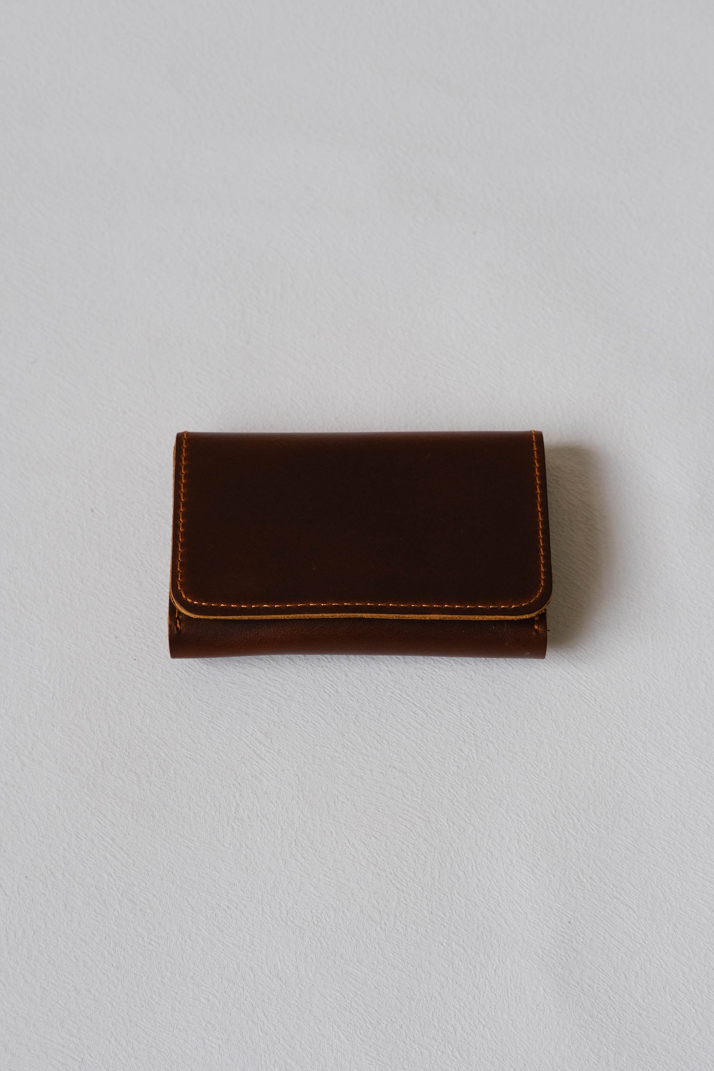 French Handmade Minimalist Wallet In Coffee