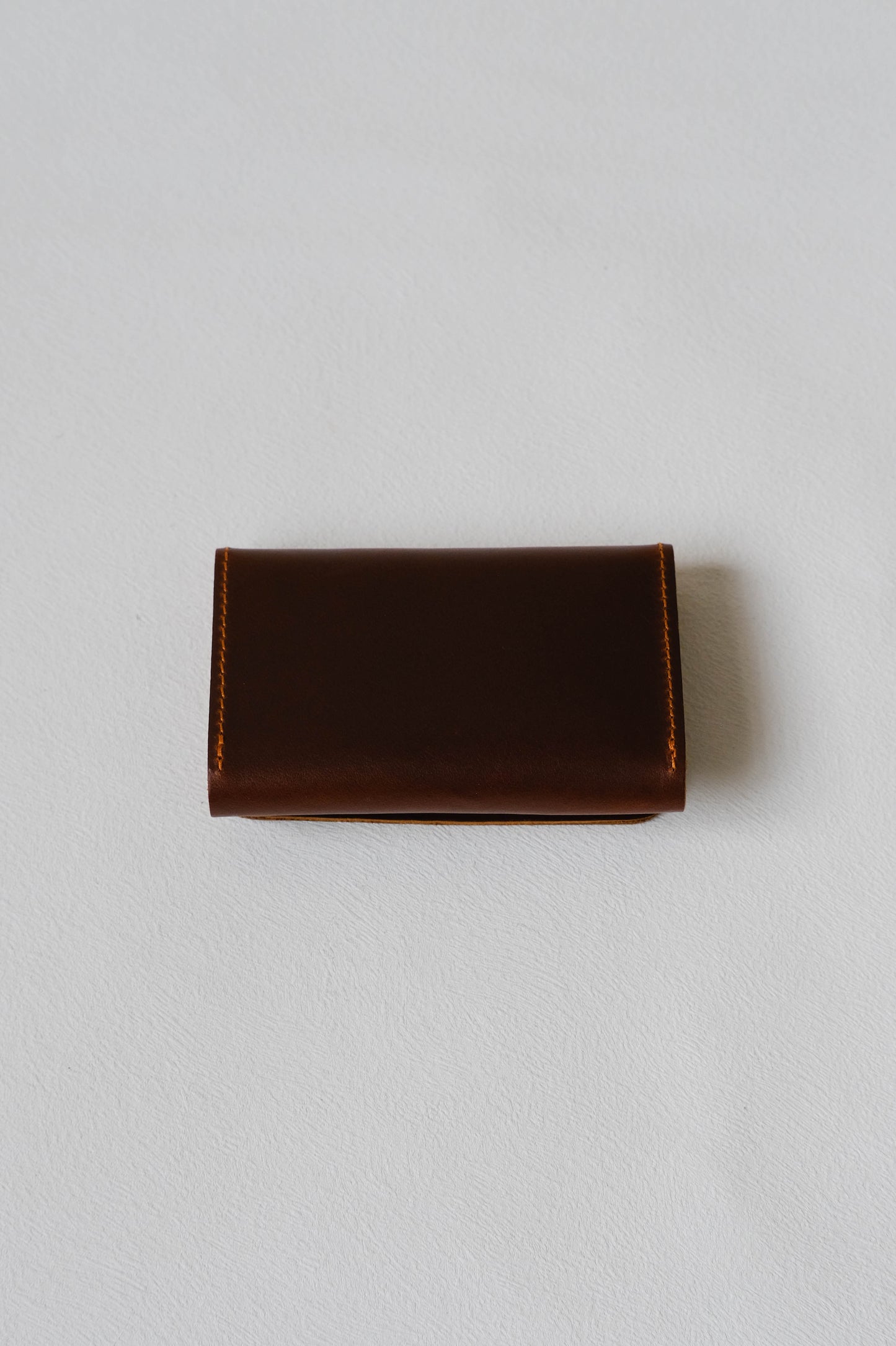 French Handmade Minimalist Wallet In Coffee