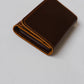 French Handmade Minimalist Wallet In Coffee
