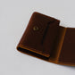 French Handmade Minimalist Wallet In Coffee