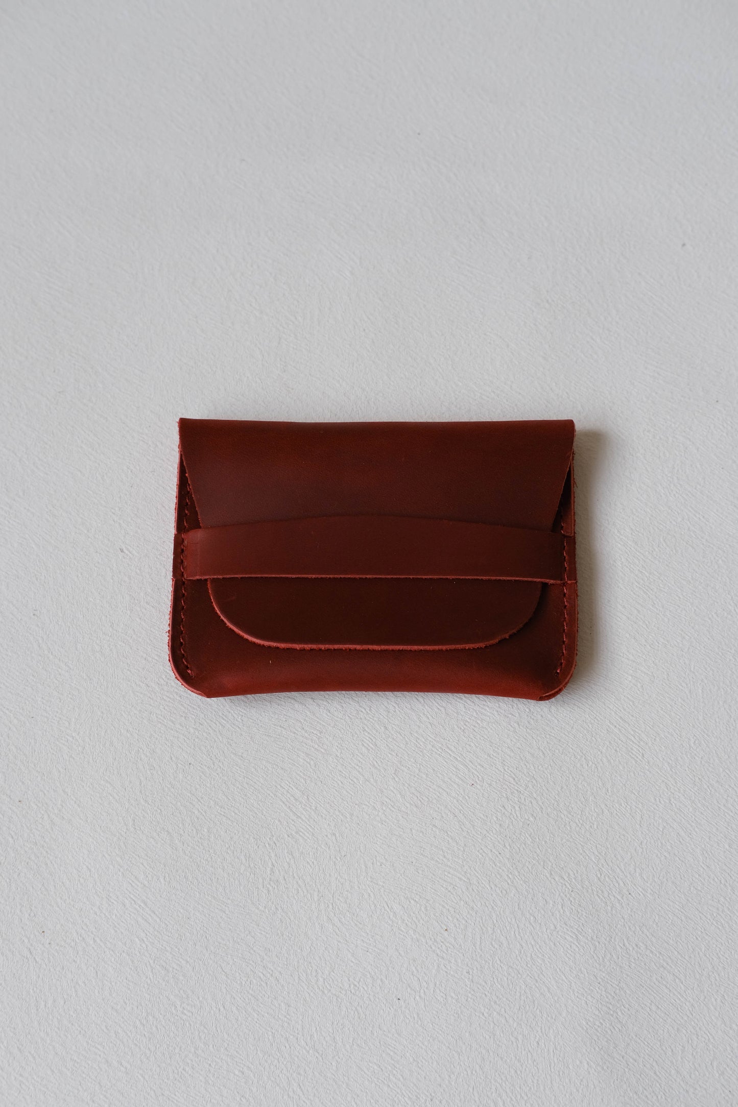 Handmade Genuine Leather Wallet In Wine Red