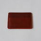 Handmade First Layer Cowhide Card Holder In Wine Red