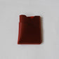 Handmade Cowhide Card Clip In Wine Red