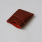 Handmade Cowhide Card Clip In Wine Red