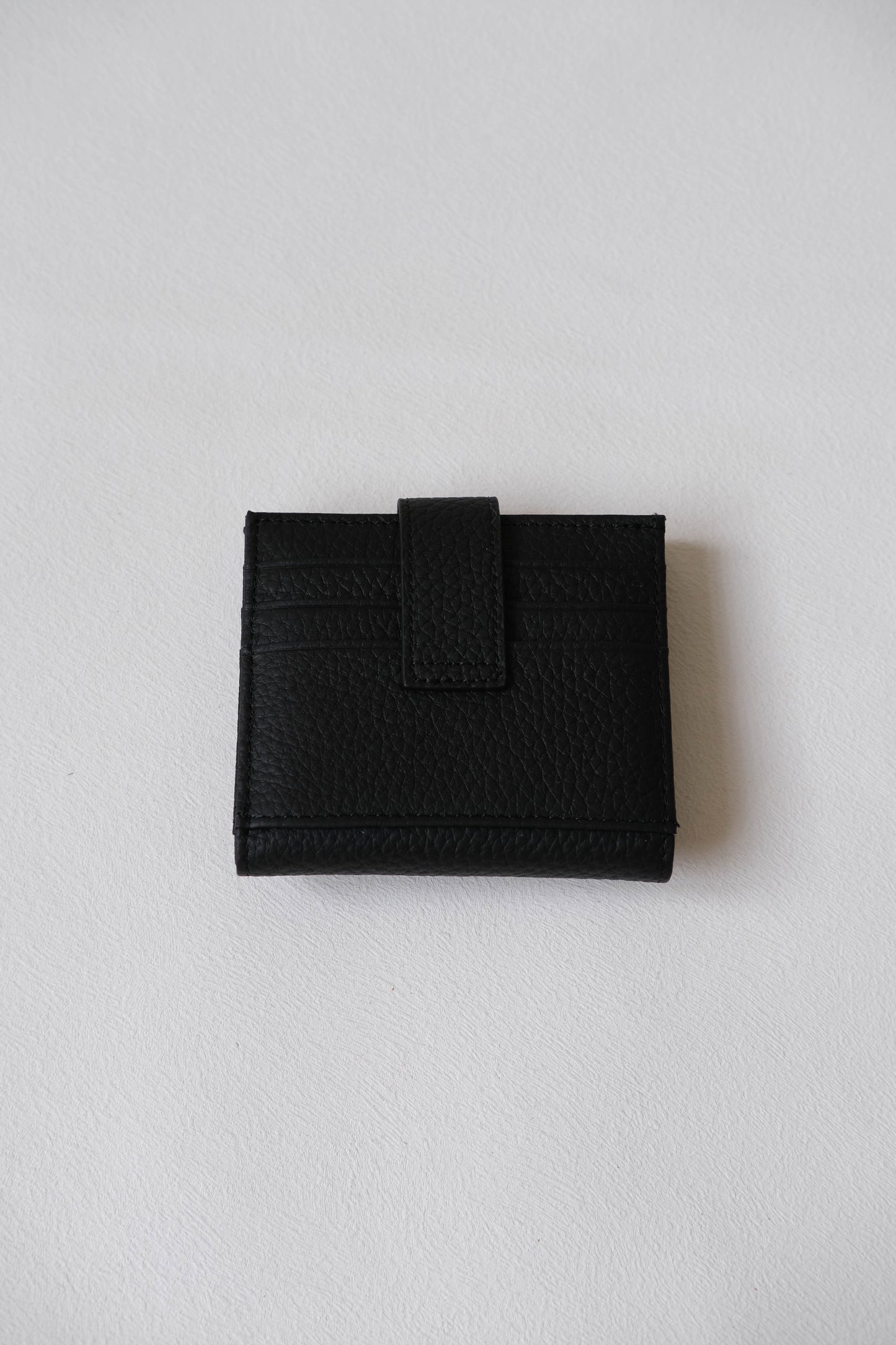 First Layer Genuine Leather Ultra-Thin Small Wallet In Classic Black