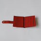First Layer Genuine Leather Ultra-Thin Small Wallet In Red
