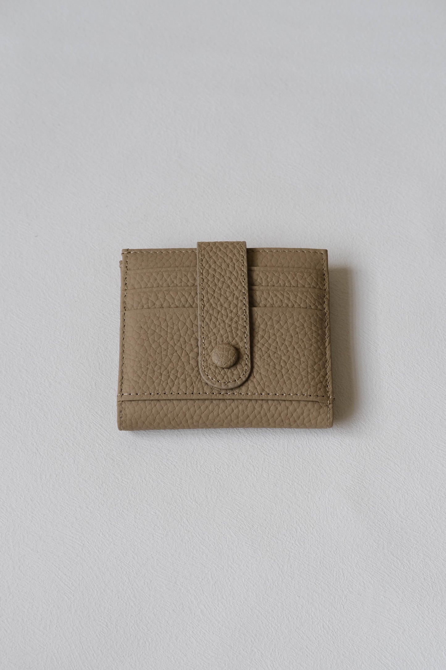 First Layer Genuine Leather Ultra-Thin Small Wallet In Elephant Grey