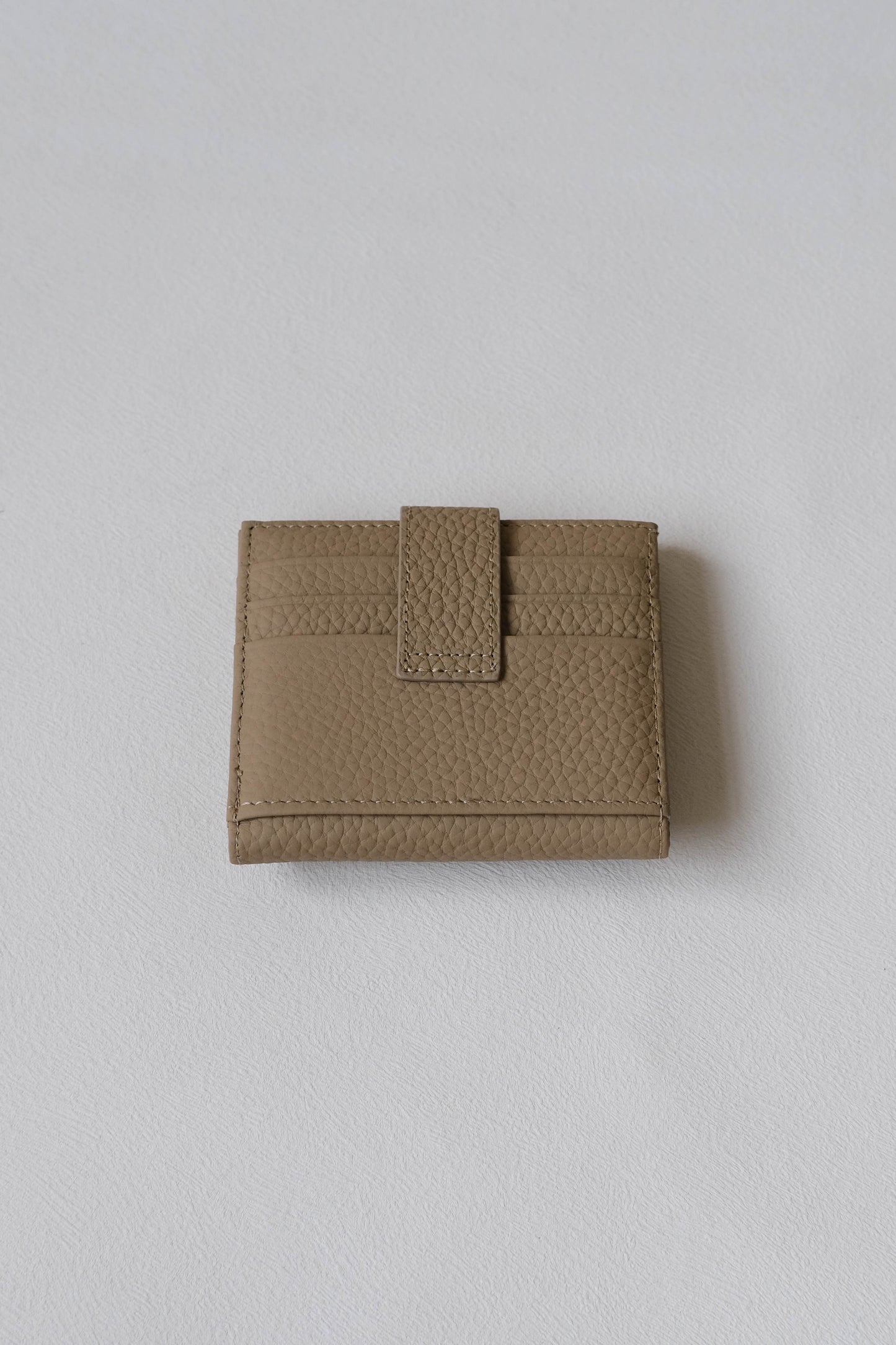 First Layer Genuine Leather Ultra-Thin Small Wallet In Elephant Grey