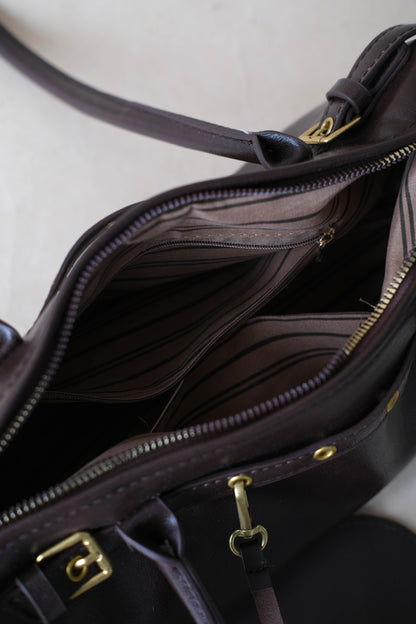 Aurora Classic Dome Bag- Dark Coffee