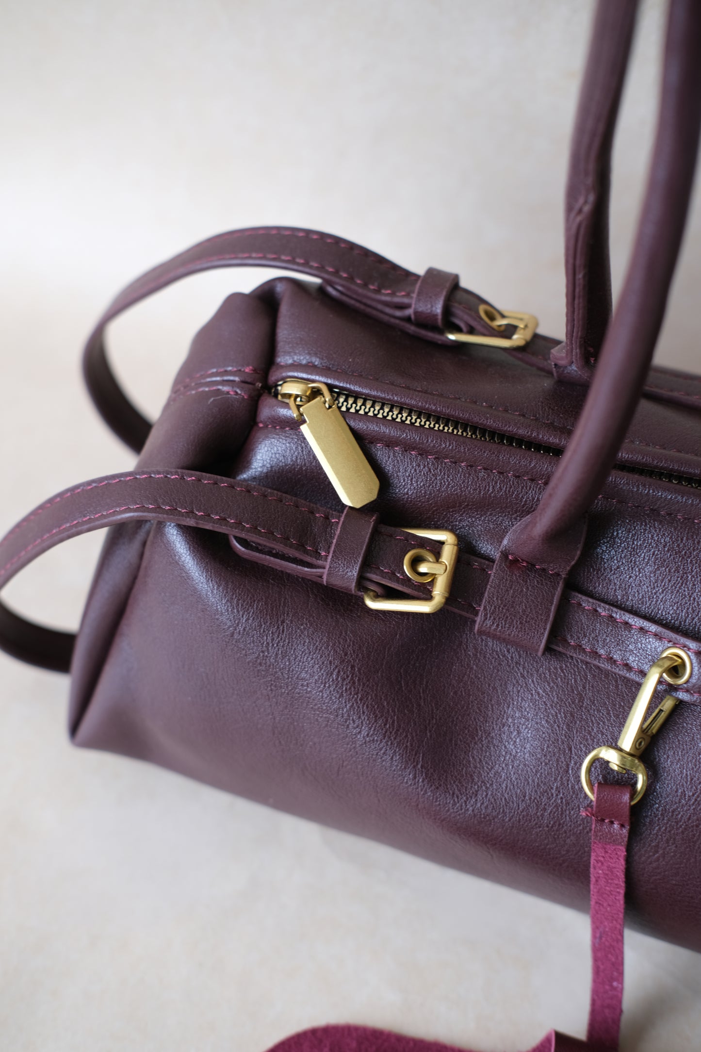 Aurora Classic Dome Bag - Wine Red