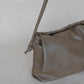 Drawstring Pleated Large Capacity Shoulder Bag in Mud Color