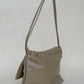 Drawstring Pleated Large Capacity Shoulder Bag in Mud Color