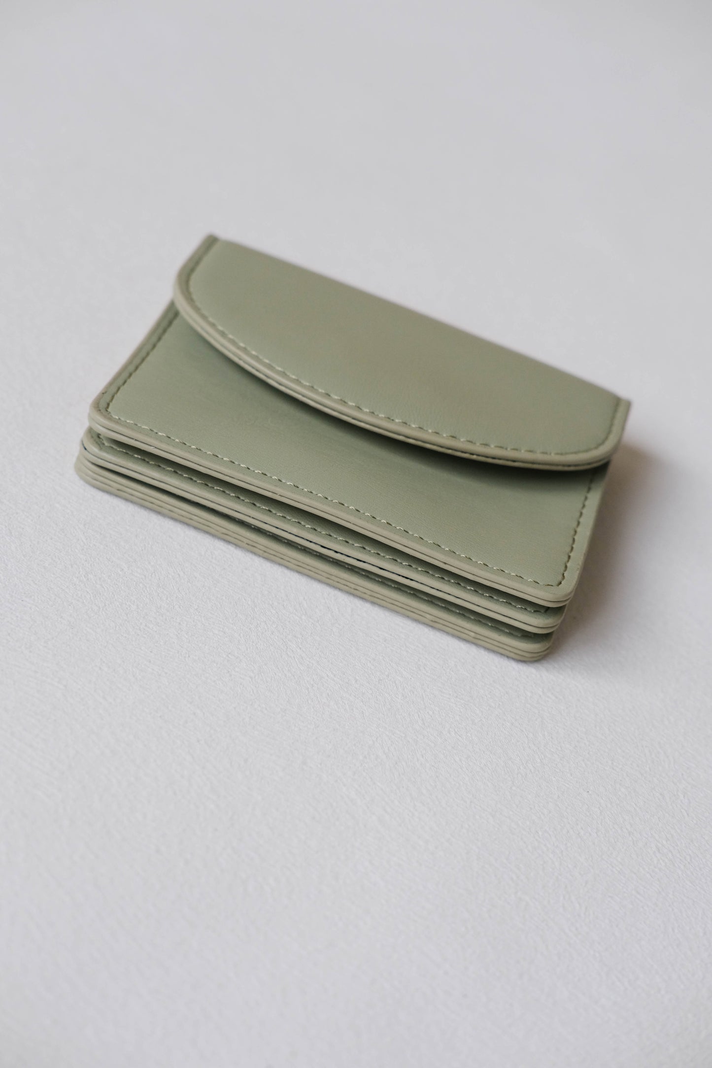 Coin Card Holder In Light Green