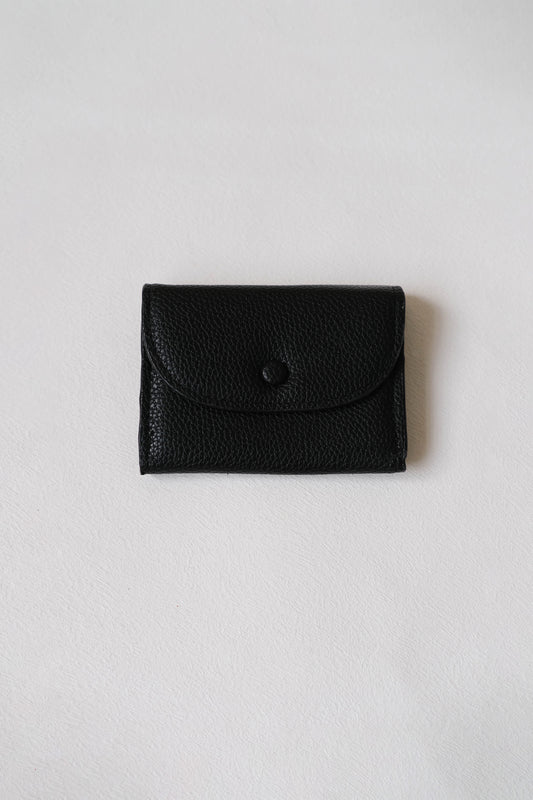 French Ultra-Thin Coin Purse In Classic Black