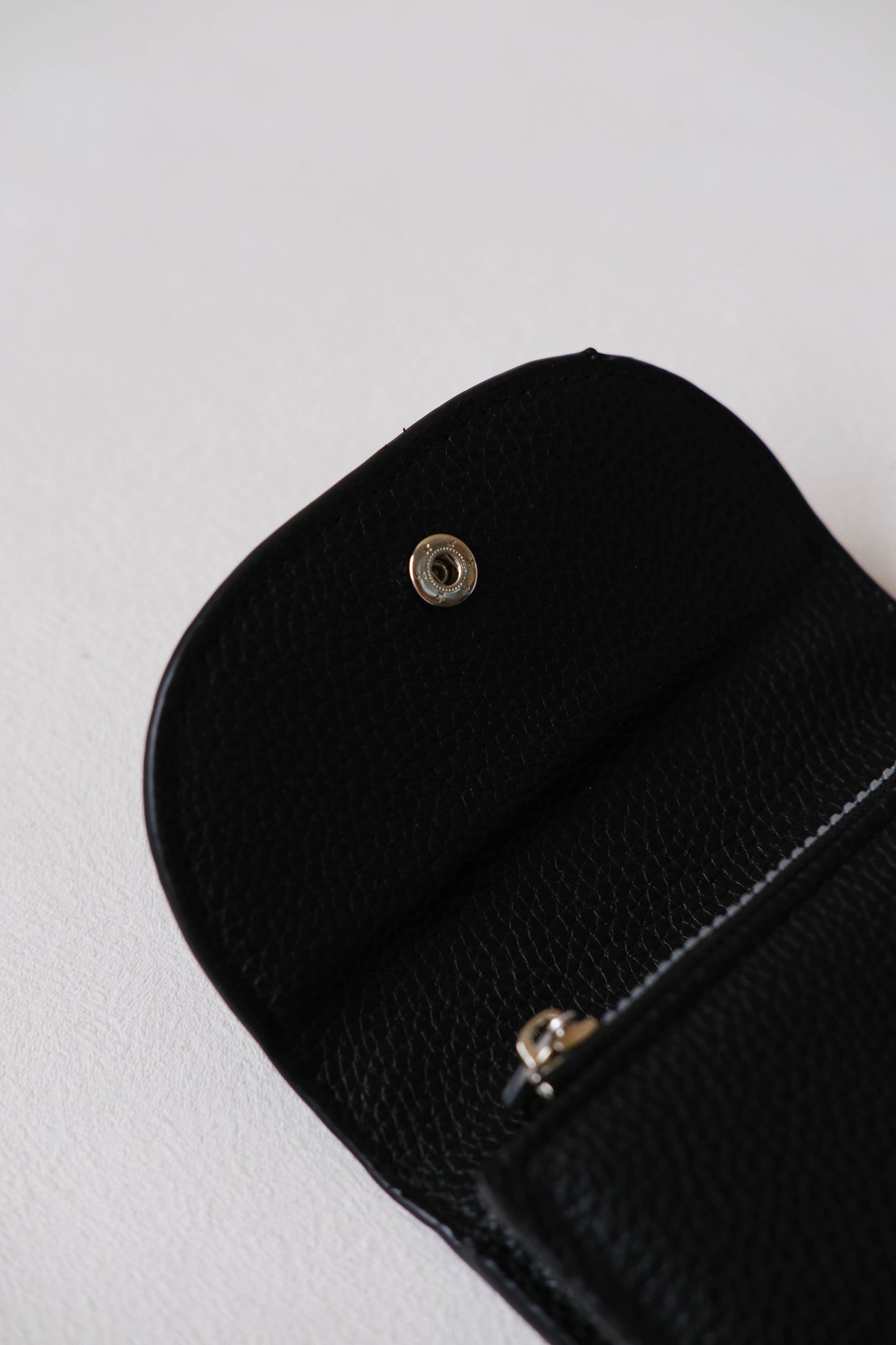 French Ultra-Thin Coin Purse In Classic Black