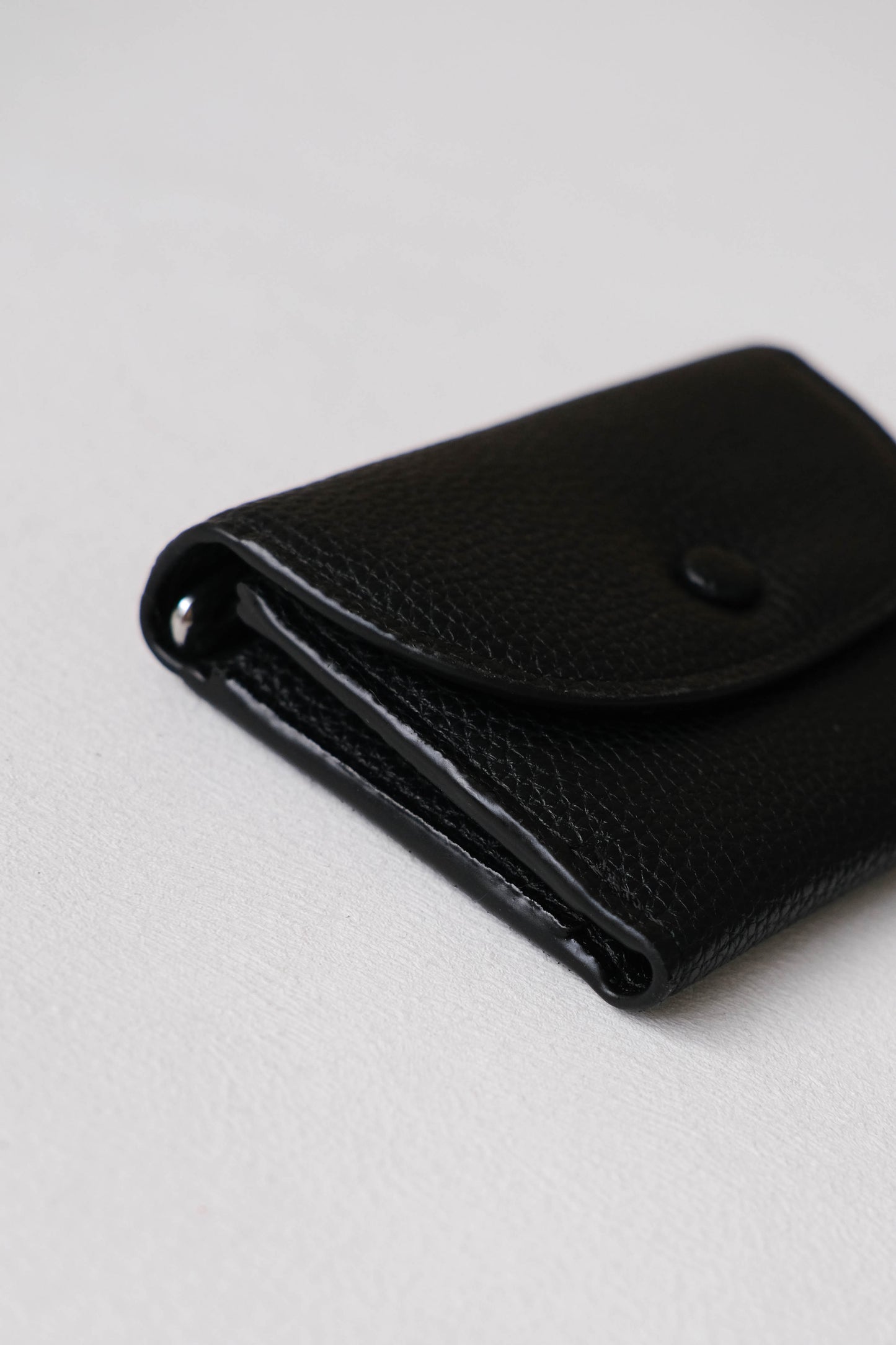 French Ultra-Thin Coin Purse In Classic Black