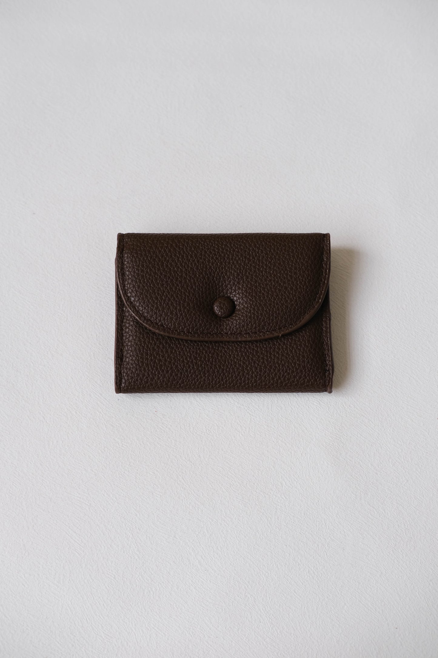 French Ultra-Thin Coin Purse In Dark Coffee