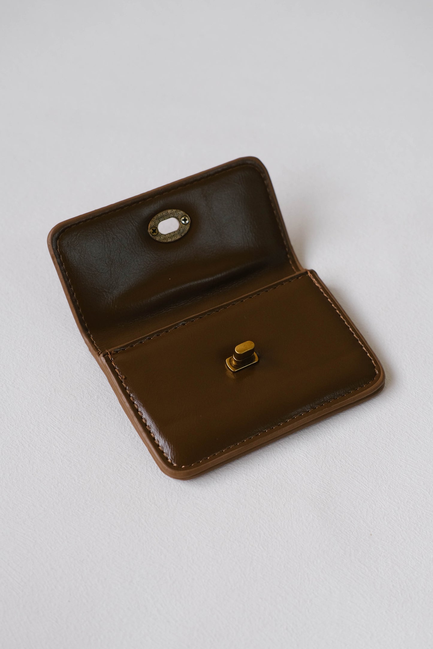 Mini Treasure Card Holder In Coffee