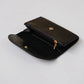 Oil Wax Lychee Textured Wallet In Classic Black