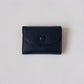 Oil Wax Lychee Textured Wallet In Dark Blue