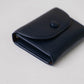 Oil Wax Lychee Textured Wallet In Dark Blue