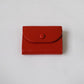 Oil Wax Lychee Textured Wallet In Red