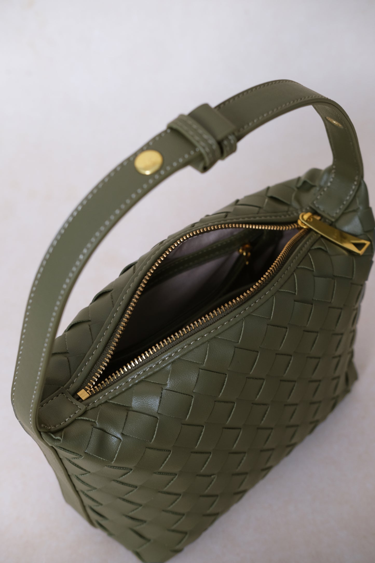 The Artisan Bag - Shinny Olive Green