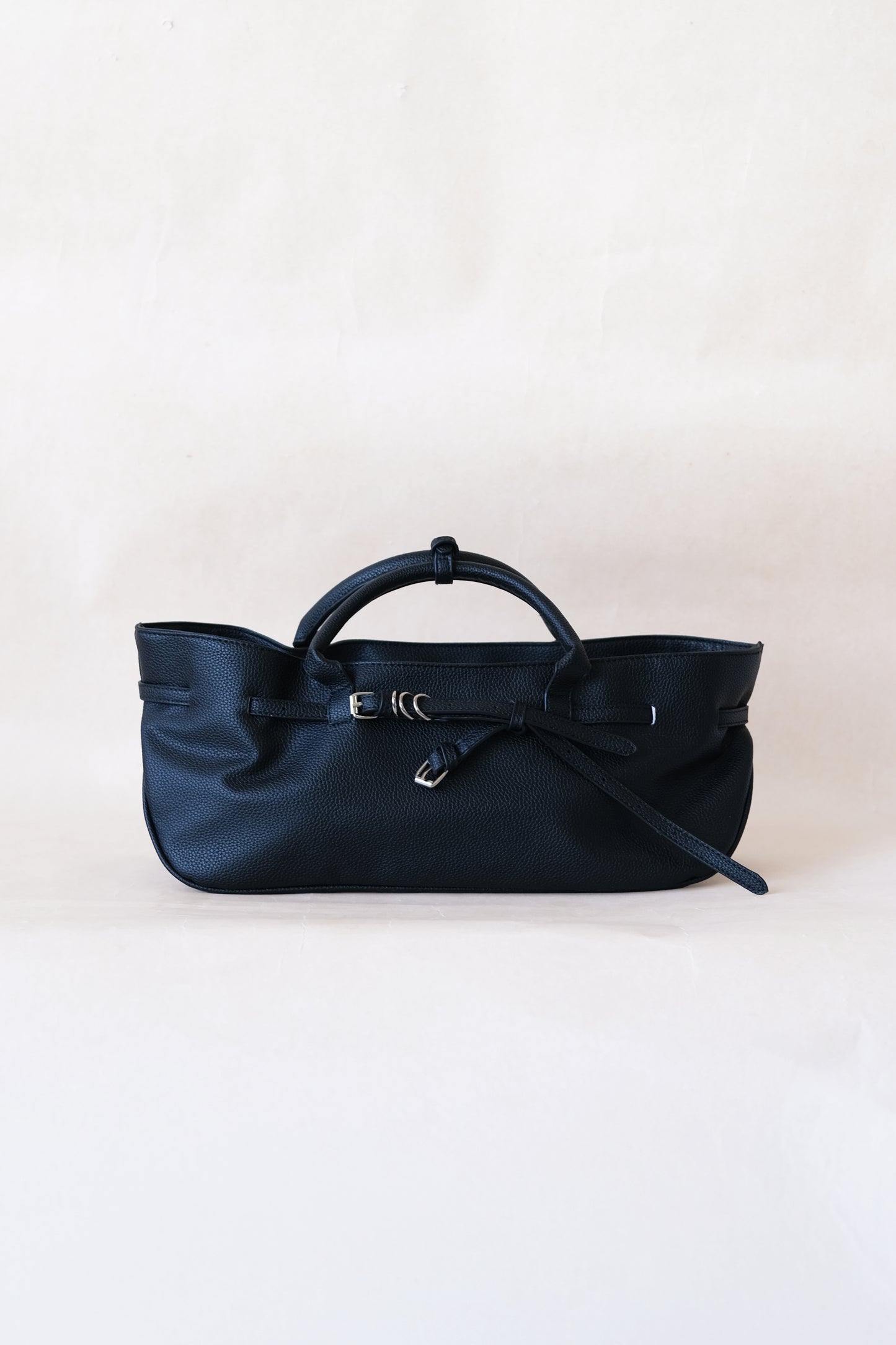Luna Belted Baguette - Classic Black