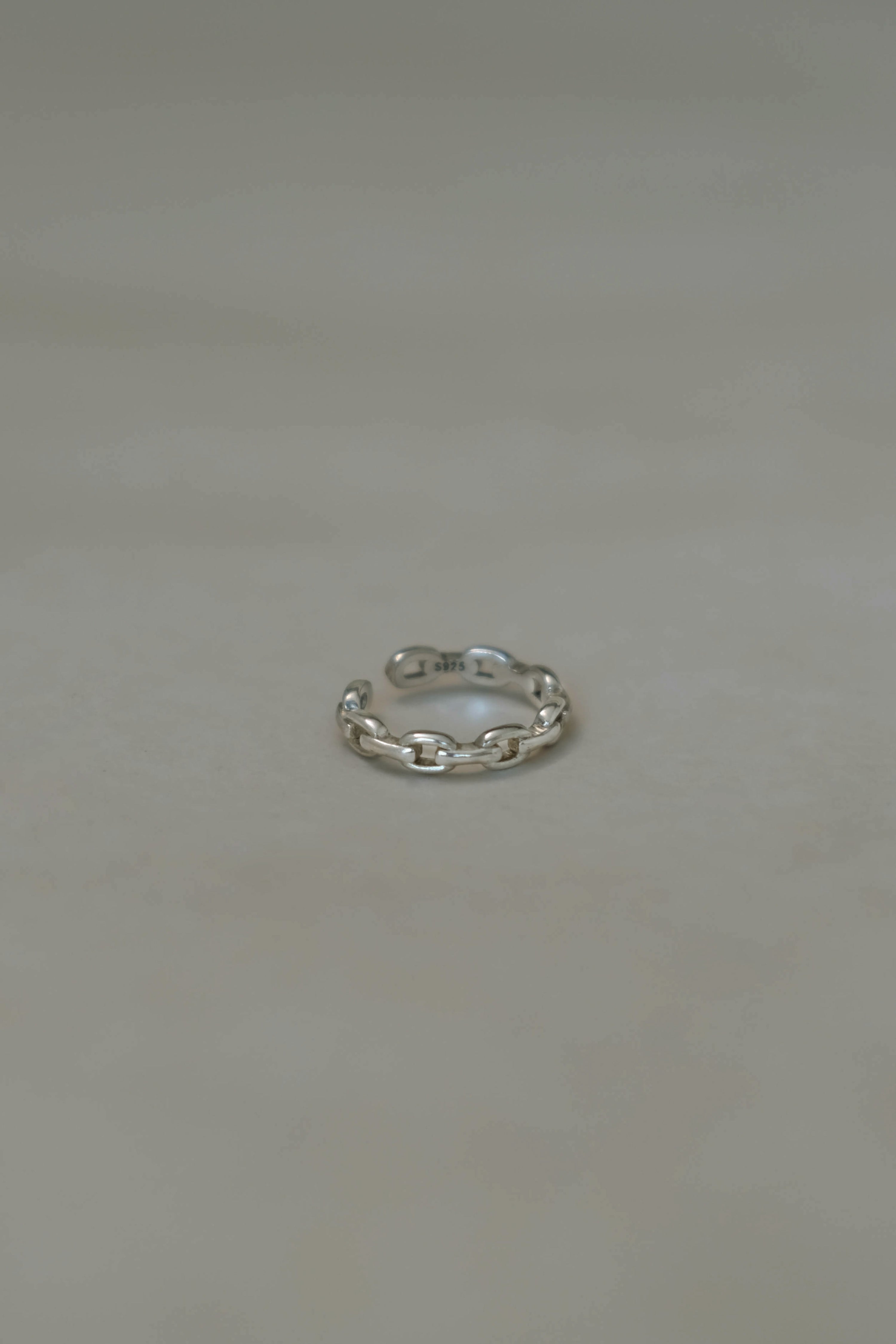 Mini French Style Chain Ring in Sterling Silver – S A O U