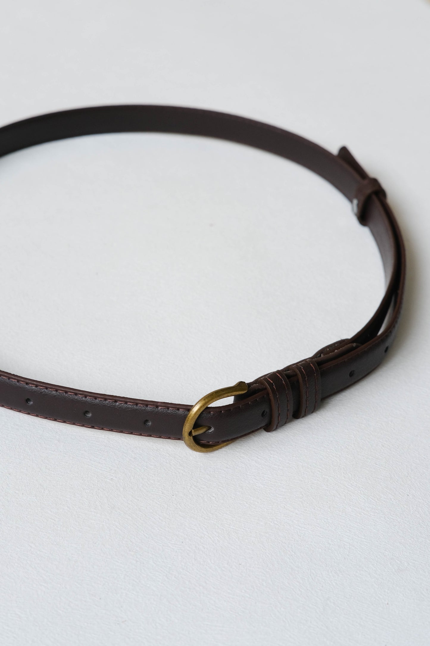 PU Belt In Dark Brown