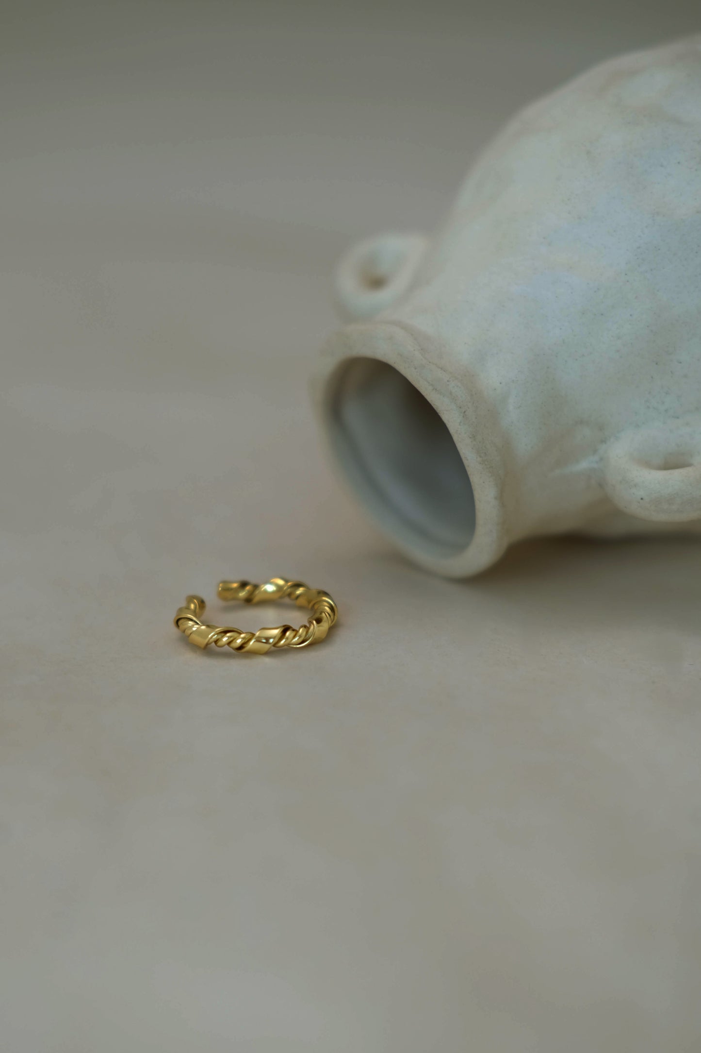 Knotted ring in Gold Vermeil