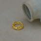 French style chain ring in Gold Vermeil