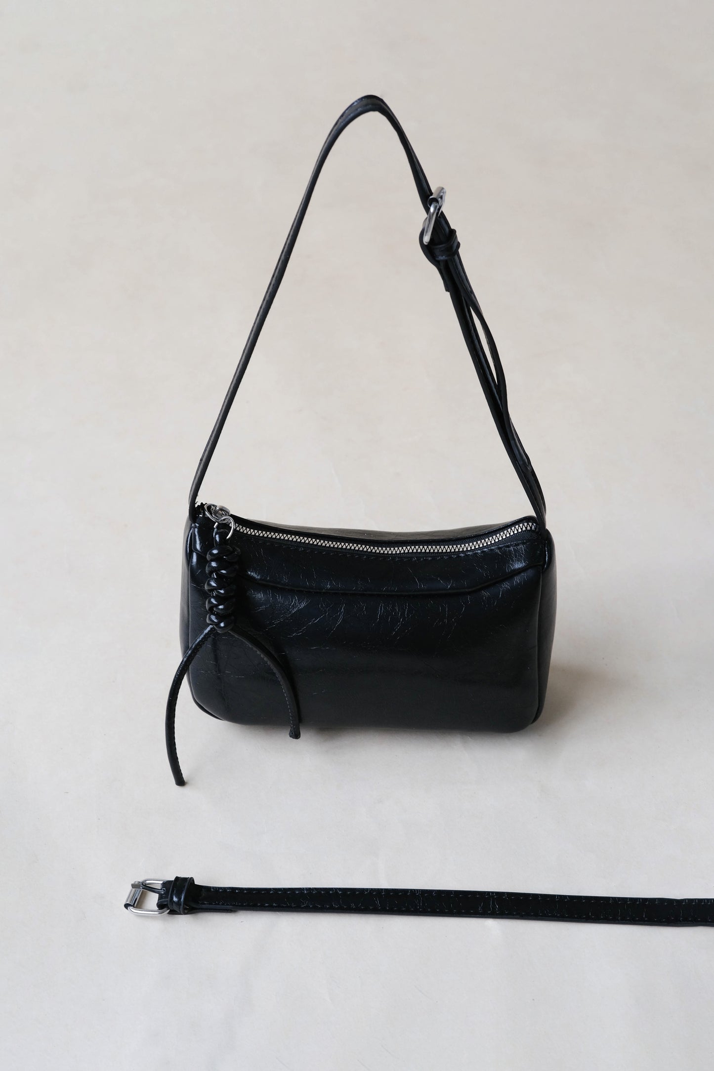 One Shoulder Underarm + Crossbody Pillow Bag In Classic Black