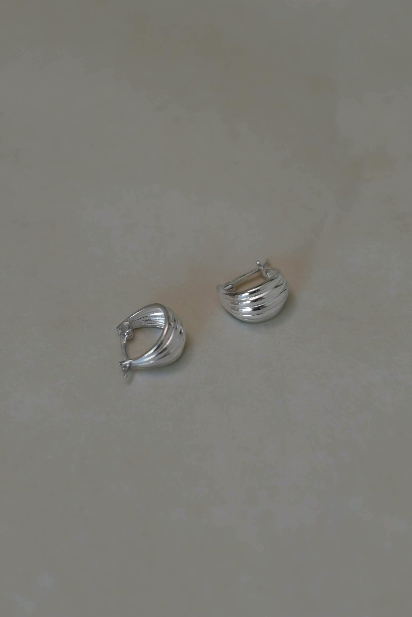 925 Sterling Silver Arc Stud Earrings