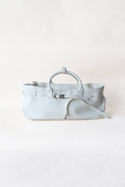 Luna Belted Baguette - White