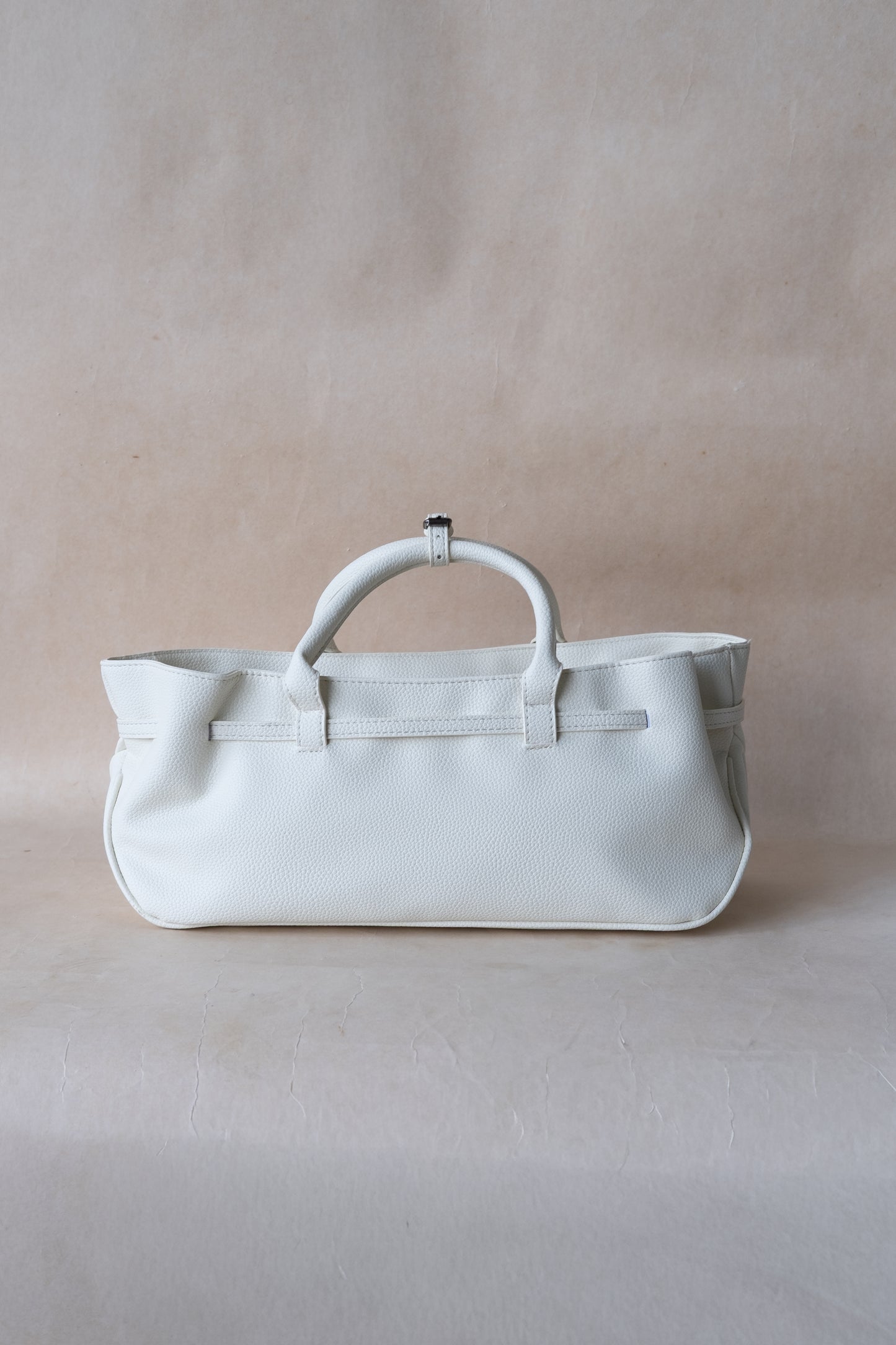 Luna Belted Baguette - White