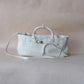 Luna Belted Baguette - White