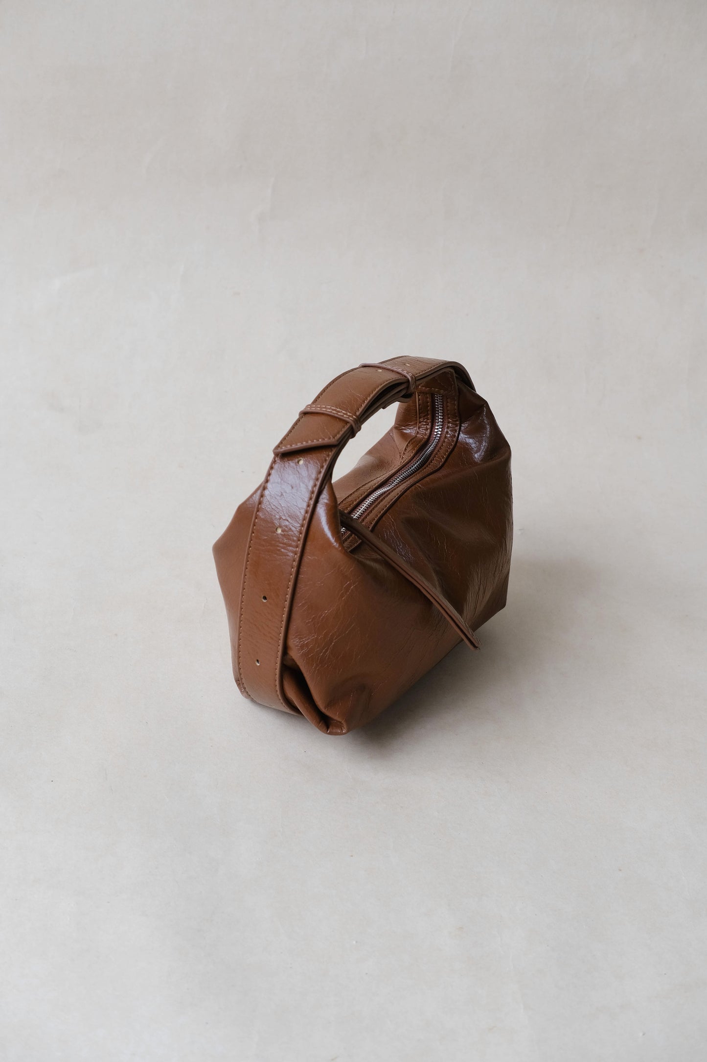 French Retro Lunch Box Bag In Brown