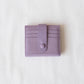 First Layer Genuine Leather Ultra-Thin Small Wallet In Purple